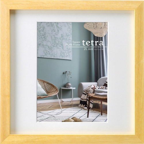 フォトフレーム tetra（テトラ） 2Lサイズ 1面 ナチュラル