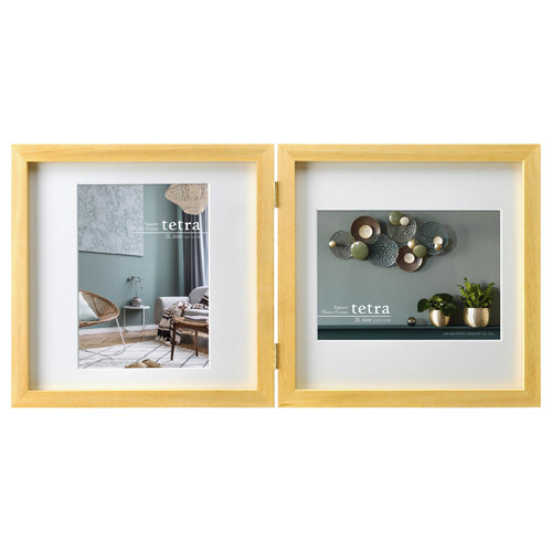 フォトフレーム tetra（テトラ） 2Lサイズ 2面 ナチュラル