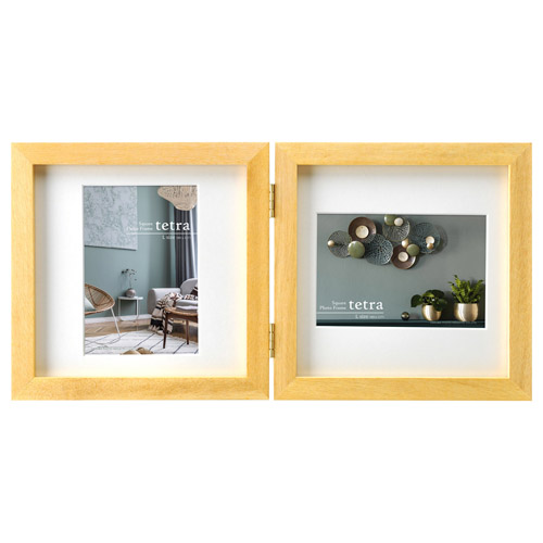 フォトフレーム tetra（テトラ） Lサイズ 2面 ナチュラル