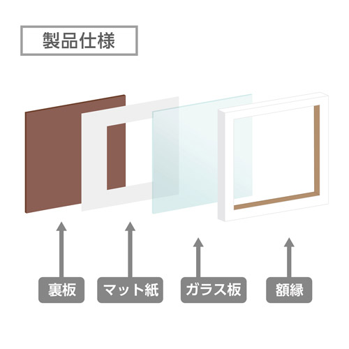 フォトフレーム tetra（テトラ） 2Lサイズ 2面 ホワイト
