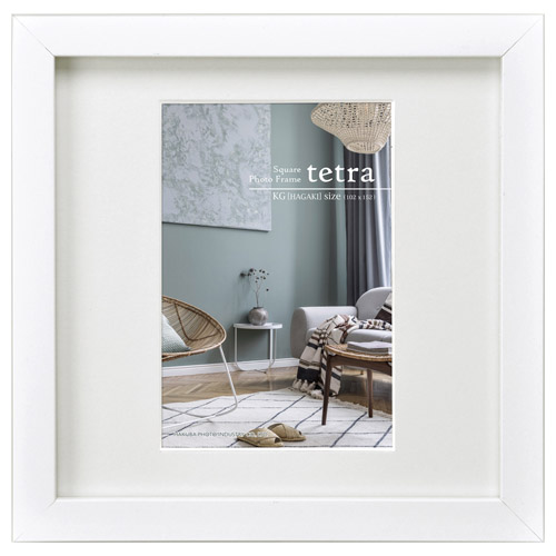 フォトフレーム tetra（テトラ） ポストカード（KG）サイズ 1面 ホワイト