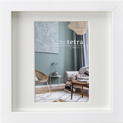 フォトフレーム tetra（テトラ） Lサイズ 1面 ホワイト
