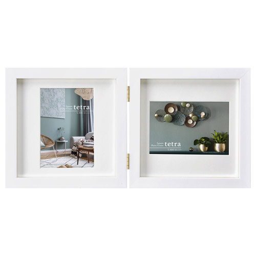 フォトフレーム tetra（テトラ） Lサイズ 2面 ホワイト