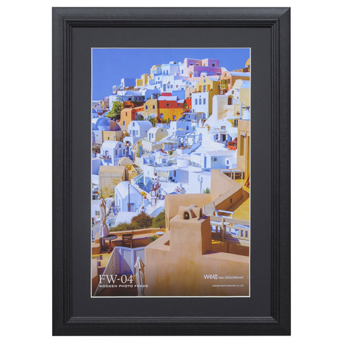 木製額縁 FW-04 ワイド6切サイズ ブラック