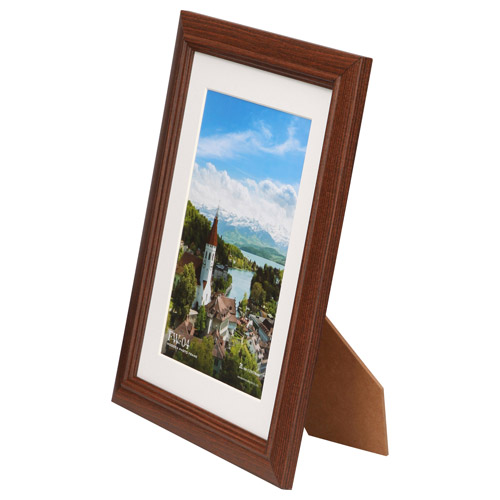 木製額縁 FW-04 2Lサイズ スタンド付 ブラウン