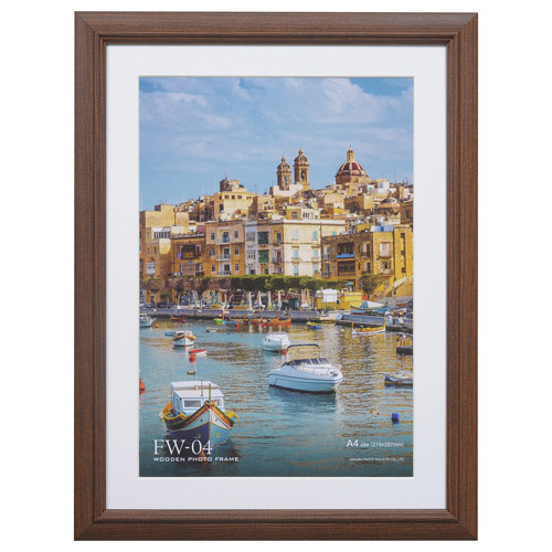 木製額縁 FW-04 A4サイズ ブラウン