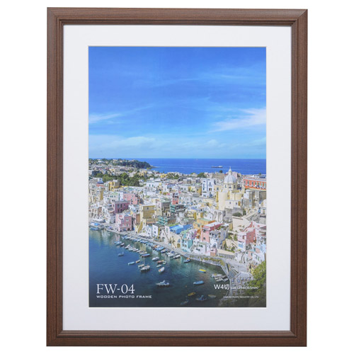 木製額縁 FW-04 ワイド4切サイズ ブラウン