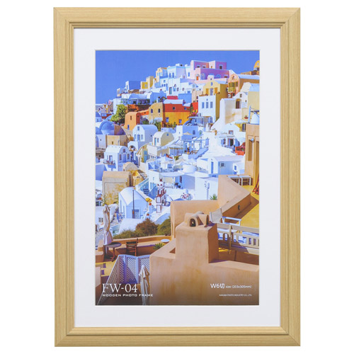 木製額縁 FW-04 ワイド6切サイズ ナチュラル