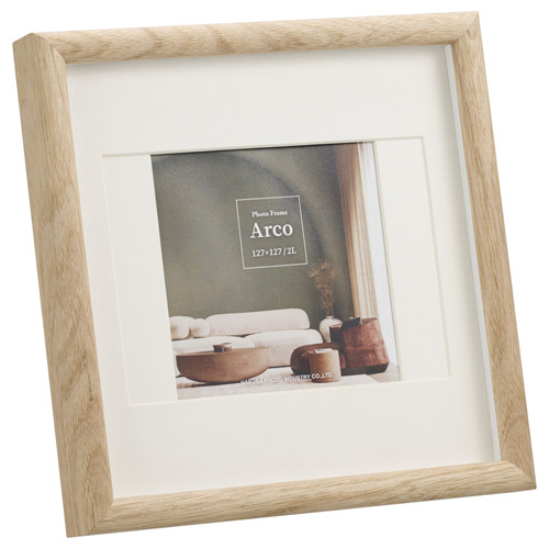 フォトフレーム Arco（アルコ） ましかく（127mm）/2Lサイズ ナチュラル