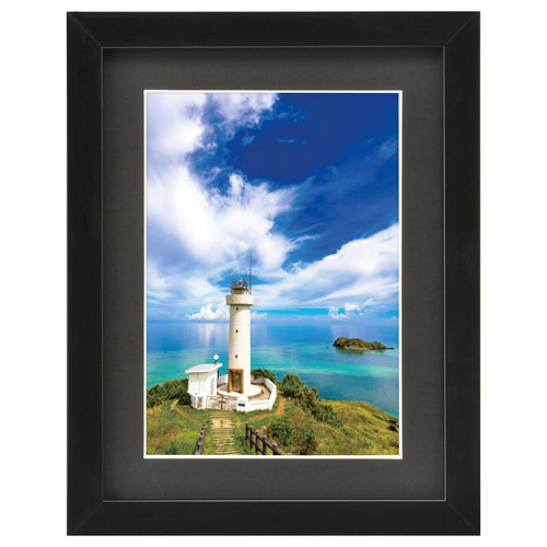 木製額縁 MM-01 2Lサイズ スタンド付 ブラック