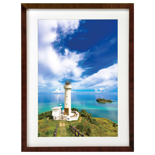 木製額縁 MM-01 ワイド4切サイズ ブラウン