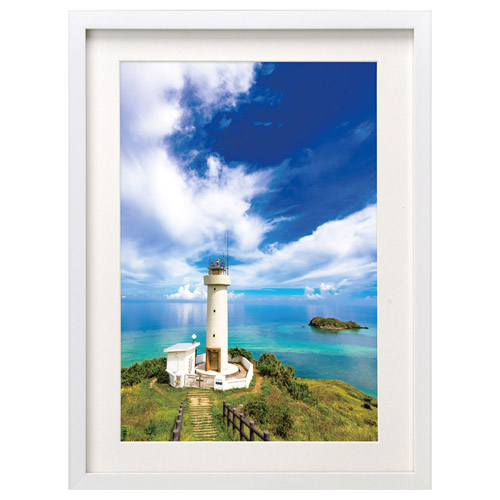 木製額縁 MM-01 ワイド4切サイズ ホワイト