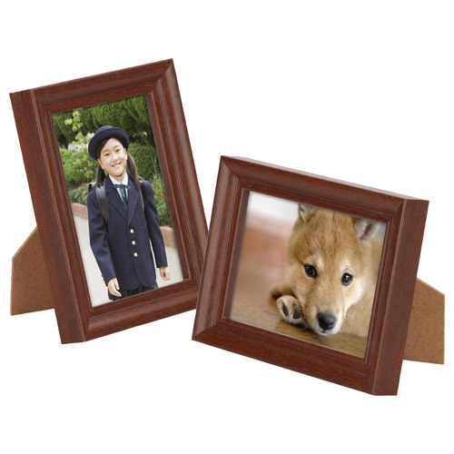 フォトフレーム テリア3 Lサイズ 1面 ブラウン