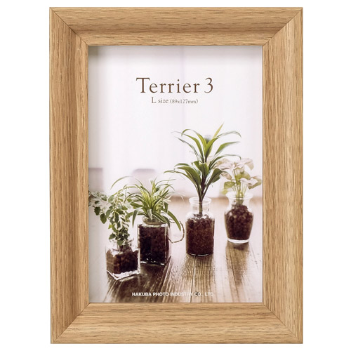フォトフレーム テリア3 Lサイズ 1面 ナチュラル