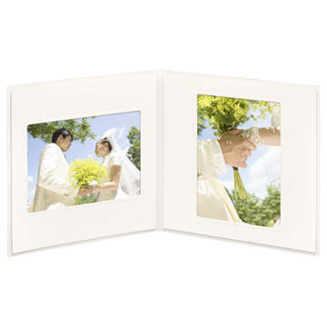 ペーパースクウェア台紙 No.1770 2L(カビネ)サイズ 2面(角×2枚) クリーム