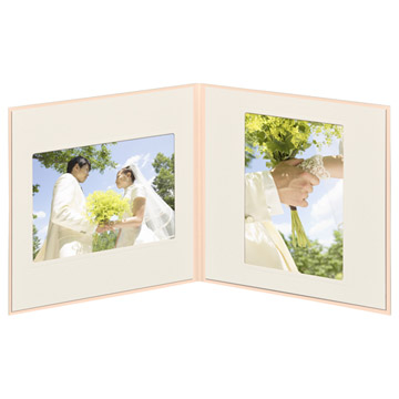 ペーパースクウェア台紙 No.1770 2L（カビネ）サイズ 2面（角×2枚） ピンク