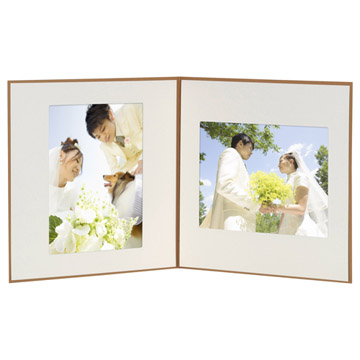 ペーパースクウェア台紙 No.1770 6切サイズ 2面（角×2枚） ブラウン