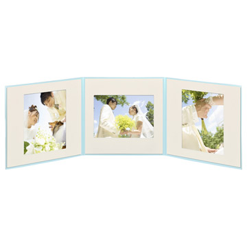 ペーパースクウェア台紙 No.1770 6切サイズ 3面（角×3枚） ブルー