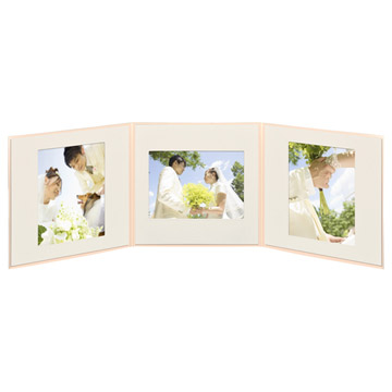 ペーパースクウェア台紙 No.1770 6切サイズ 3面（角×3枚） ピンク