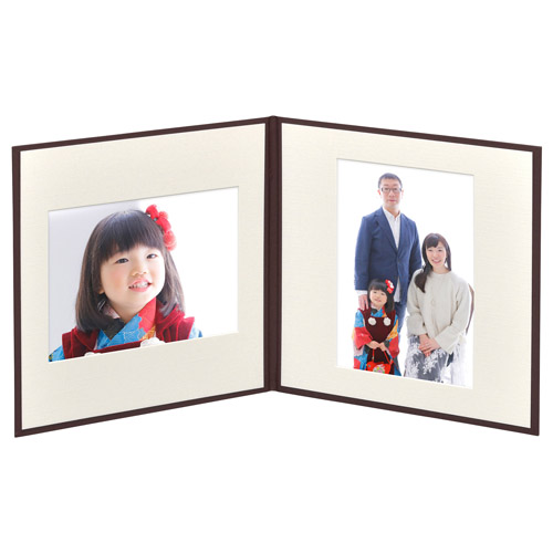 スクウェア台紙 No.2020 A4サイズ 2面(角×2枚) ブラウン