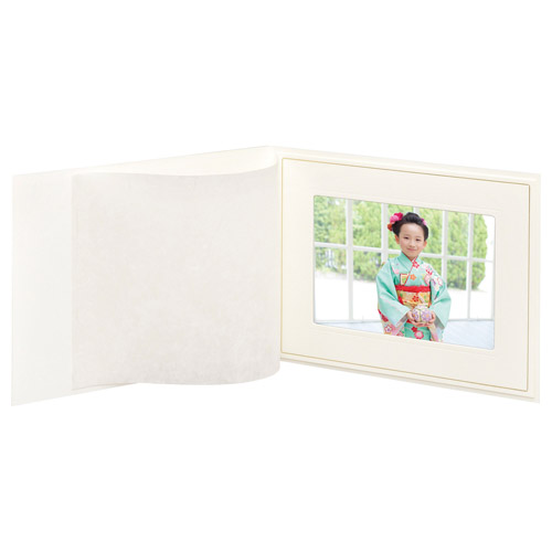 普通台紙 No.700 2L（カビネ）サイズ 1面（ヨコ） ホワイト（5枚セット）