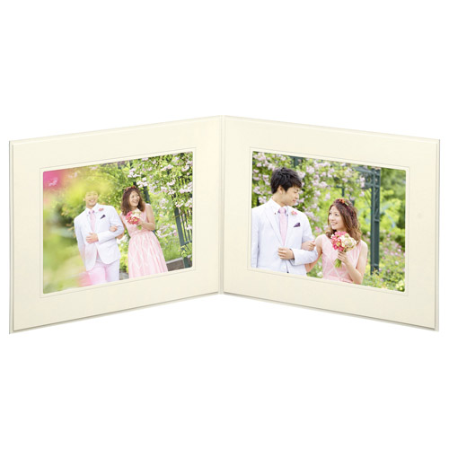 無地台紙 No.790 6切サイズ 2面(ヨコ・ヨコ) クリーム