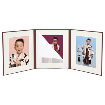 高級普通台紙 No.860 6切 3面（タテ・タテ・タテ）