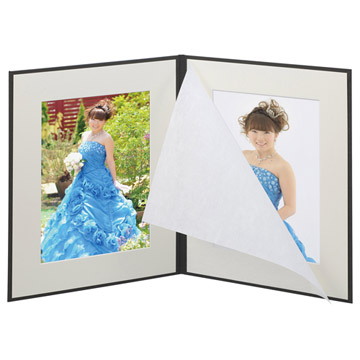 高級台紙 No.890 6切 2面（タテ・タテ） ブラウン