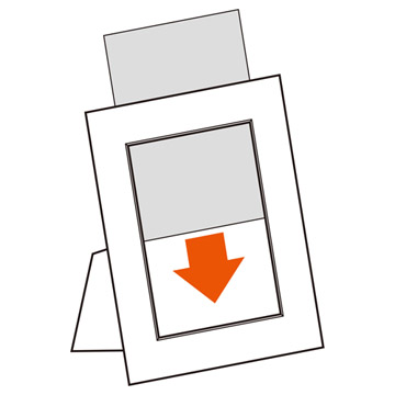 インサートカラーペーパースタンド ポストカードサイズ ブラック