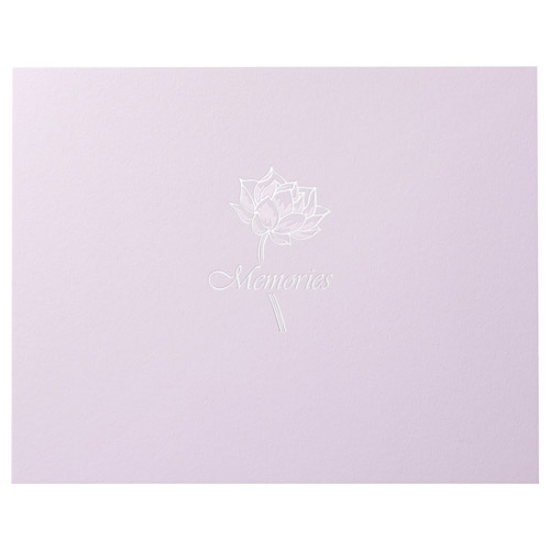 写真台紙 メモリアル台紙 蓮 2Lサイズ 1面（ヨコ） うすべに