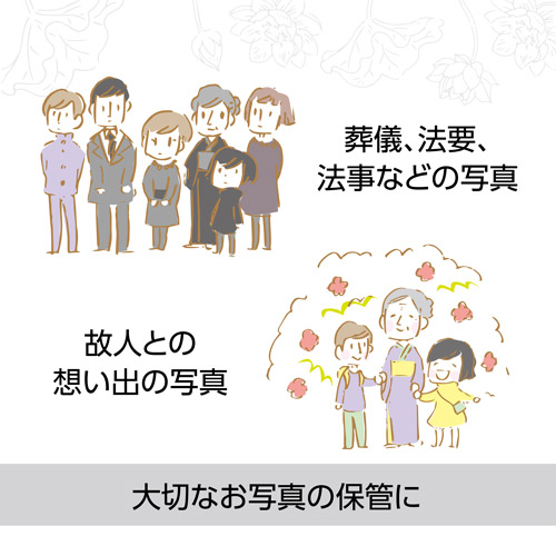 写真台紙 メモリアル台紙 想 2Lサイズ 1面(ヨコ) りんどう