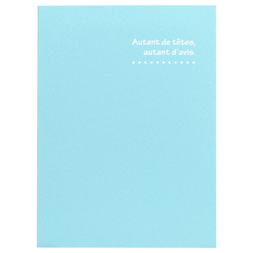 写真台紙 ランス ドゥ 2L（カビネ）サイズ 2面（タテ・タテ） ブルー