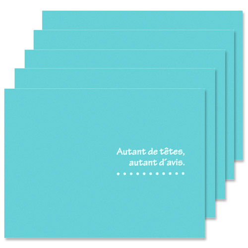 写真台紙 ランス ドゥ Lサイズ 2面（ヨコ・ヨコ） ブルー（5枚セット）