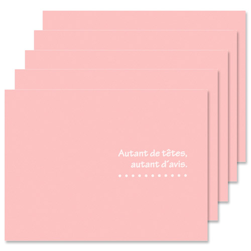 写真台紙 ランス ドゥ Lサイズ 2面（ヨコ・ヨコ） ピンク（5枚セット）