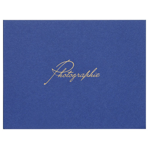 フォトメッセージカード ランス グラース Lサイズ 2面 ヨコ ネイビー