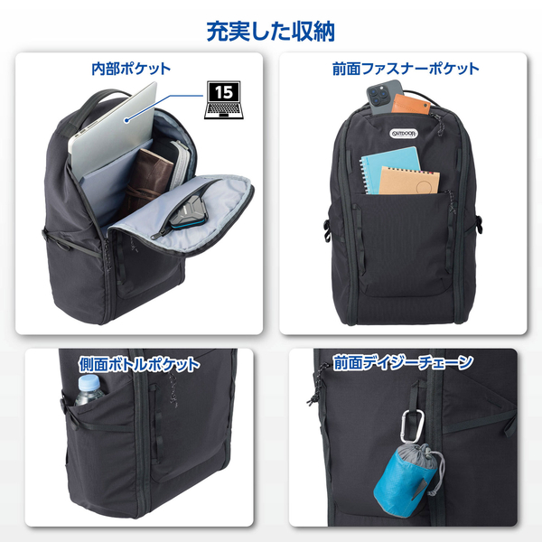 OUTDOOR PRODUCTS（アウトドアプロダクツ） カメラデイパック 04 ブラック