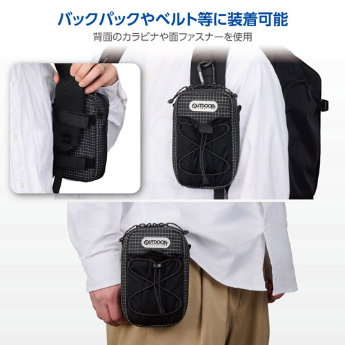 OUTDOOR PRODUCTS（アウトドアプロダクツ） スマートフォンポーチ 07 ブラック