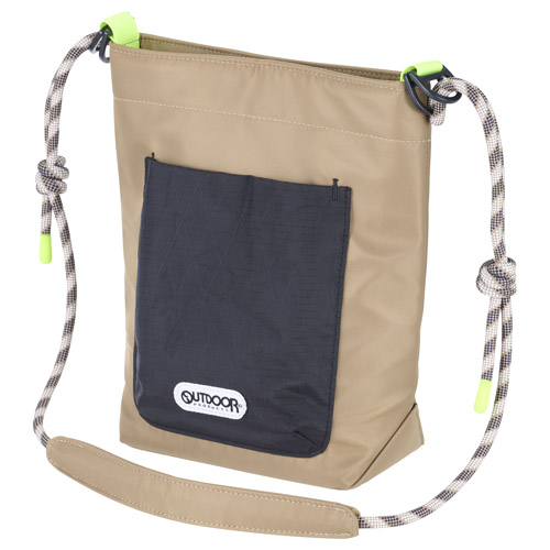 OUTDOOR PRODUCTS（アウトドアプロダクツ） ロープ カメラミニショルダーバッグ L カーキ