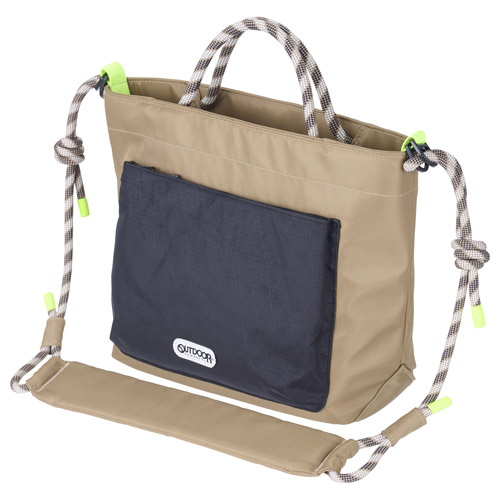 OUTDOOR PRODUCTS（アウトドアプロダクツ） ロープ カメラショルダーバッグ L カーキ