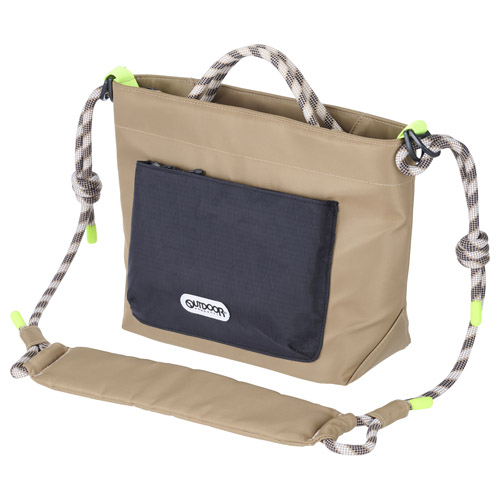 OUTDOOR PRODUCTS（アウトドアプロダクツ） ロープ カメラショルダーバッグ M カーキ