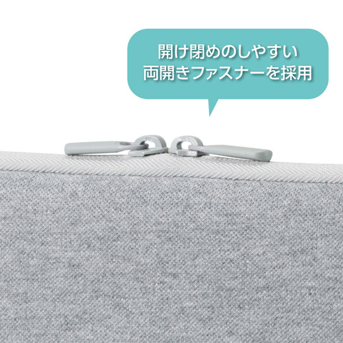 Chululu（チュルル） PCインナーケース 11.6インチ＆マルチポーチ メランジグレー