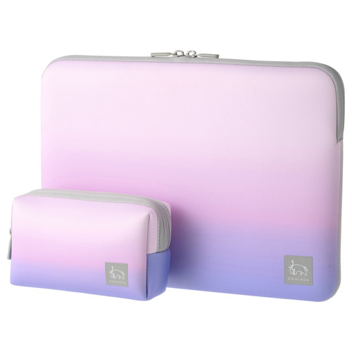 Chululu（チュルル） PCインナーケース 13.3インチ＆マルチポーチ オーロラピンク