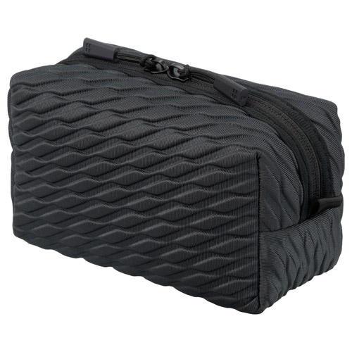 プラスシェル エンボス マルチポーチ ウェーブブラック