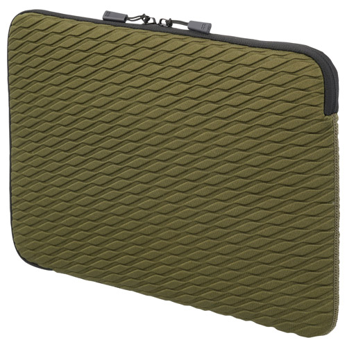 プラスシェル エンボス PCインナーケース 14インチ ウェーブオリーブ