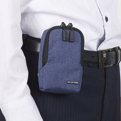 プラスシェル シティ04 カメラポーチ M ネイビー