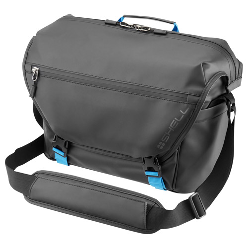 プラスシェル レジスト02 ショルダーバッグ L ブラック