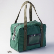 鍵付きセキュリティバッグ A4用 グリーン