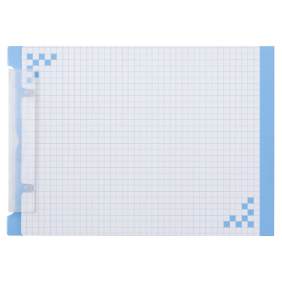 折り込み下敷き付 キャリーバインダー A5ヨコ ブルー