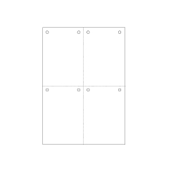 マルチプリンタ帳票 A4白紙4面8穴