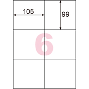 きれいにはがせるエコノミーラベル 6面